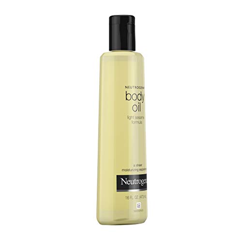 Neutrogena Lightweight Body Oil for Dry Skin, Sheer Body Moisturizer in Light Sesame Formula, 16 fl. oz