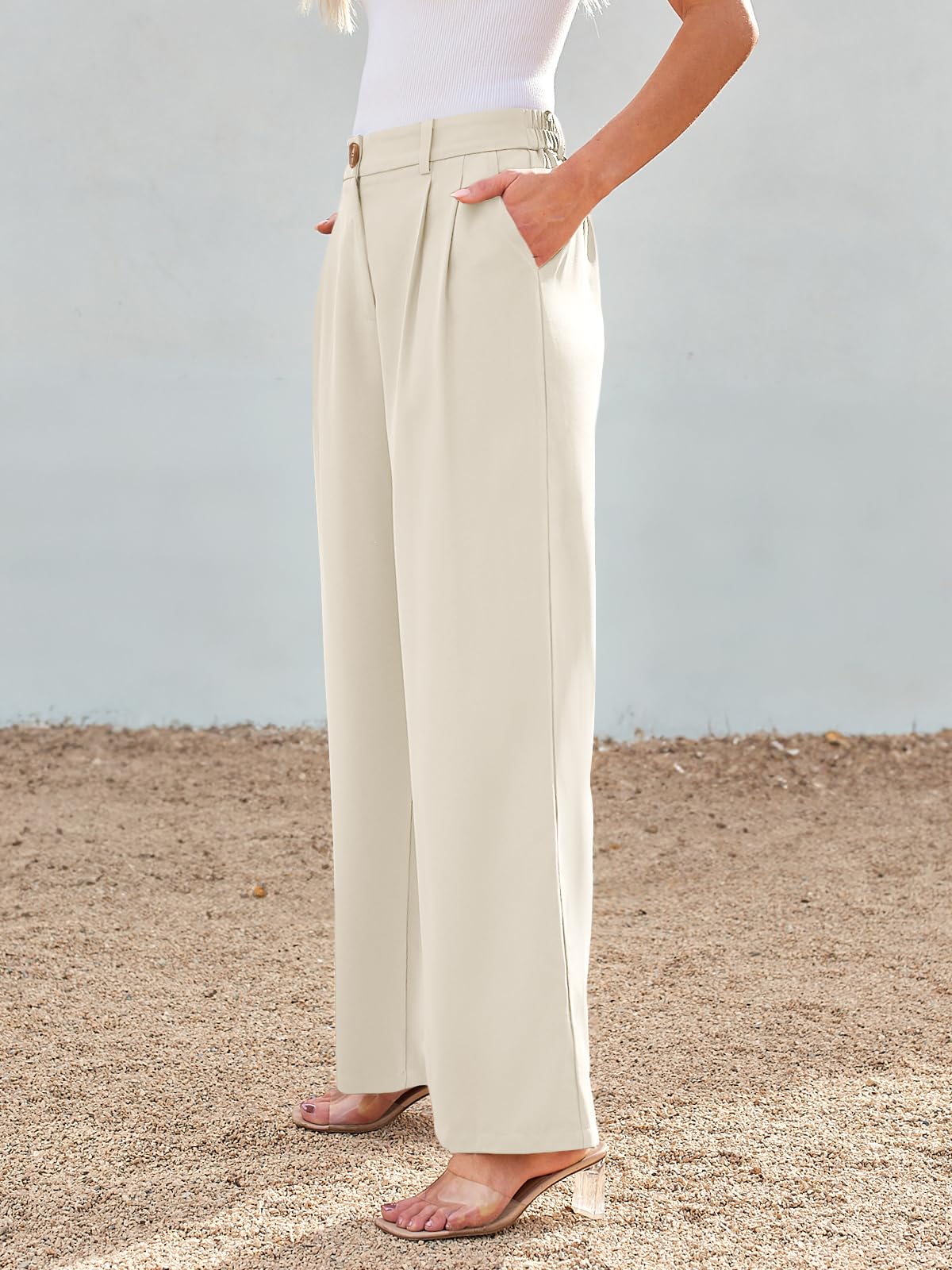 LILLUSORY Wide Leg Dress Pants Women's High Waisted Dressy Trousers