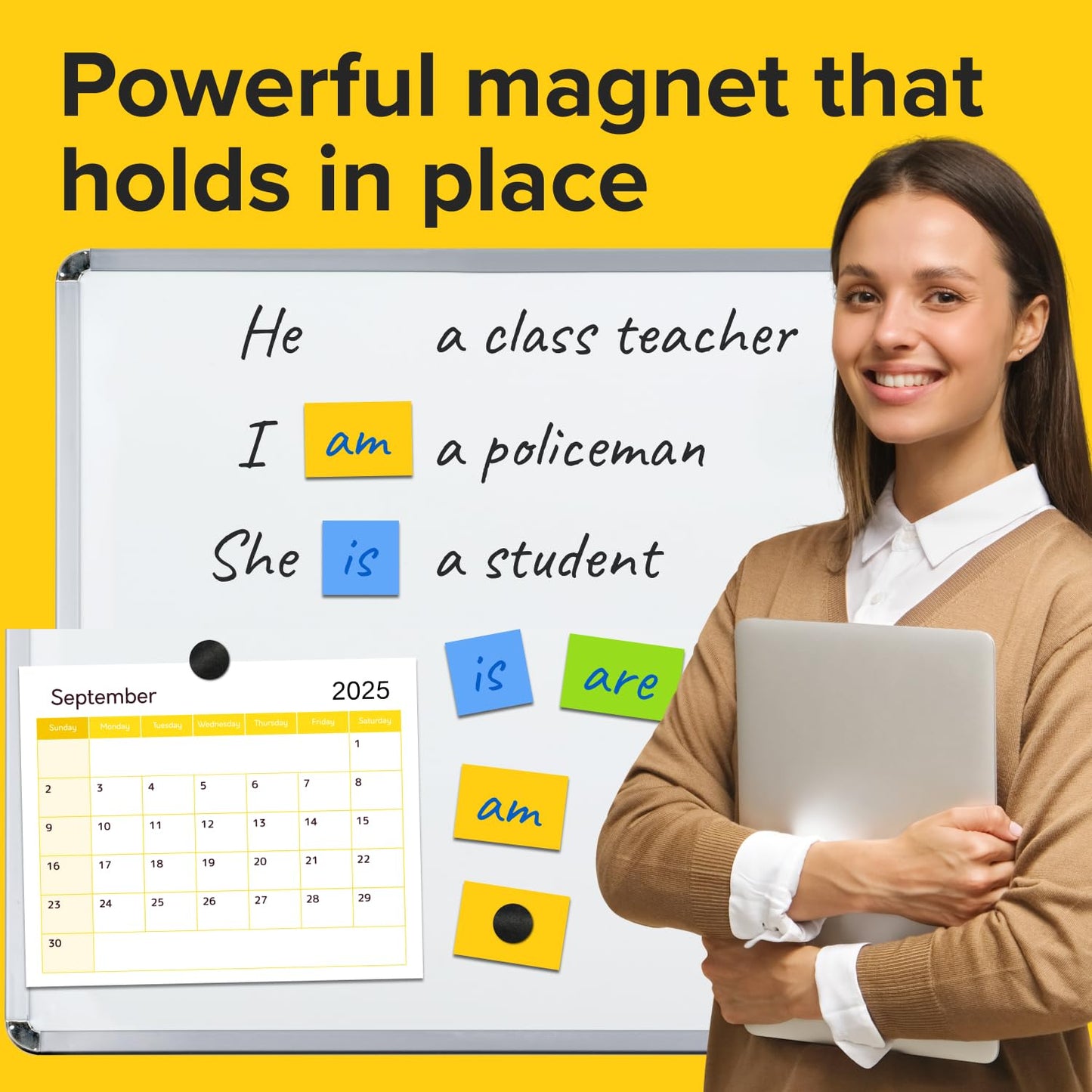 X-bet MAGNET Hyper-Sticky Magnets with Adhesive Backing - 0.8" Strong Magnetic Dots for Whiteboard, Fridge, Crafts - Easy to Cut Stickers for Planning and Organization - 100pcs