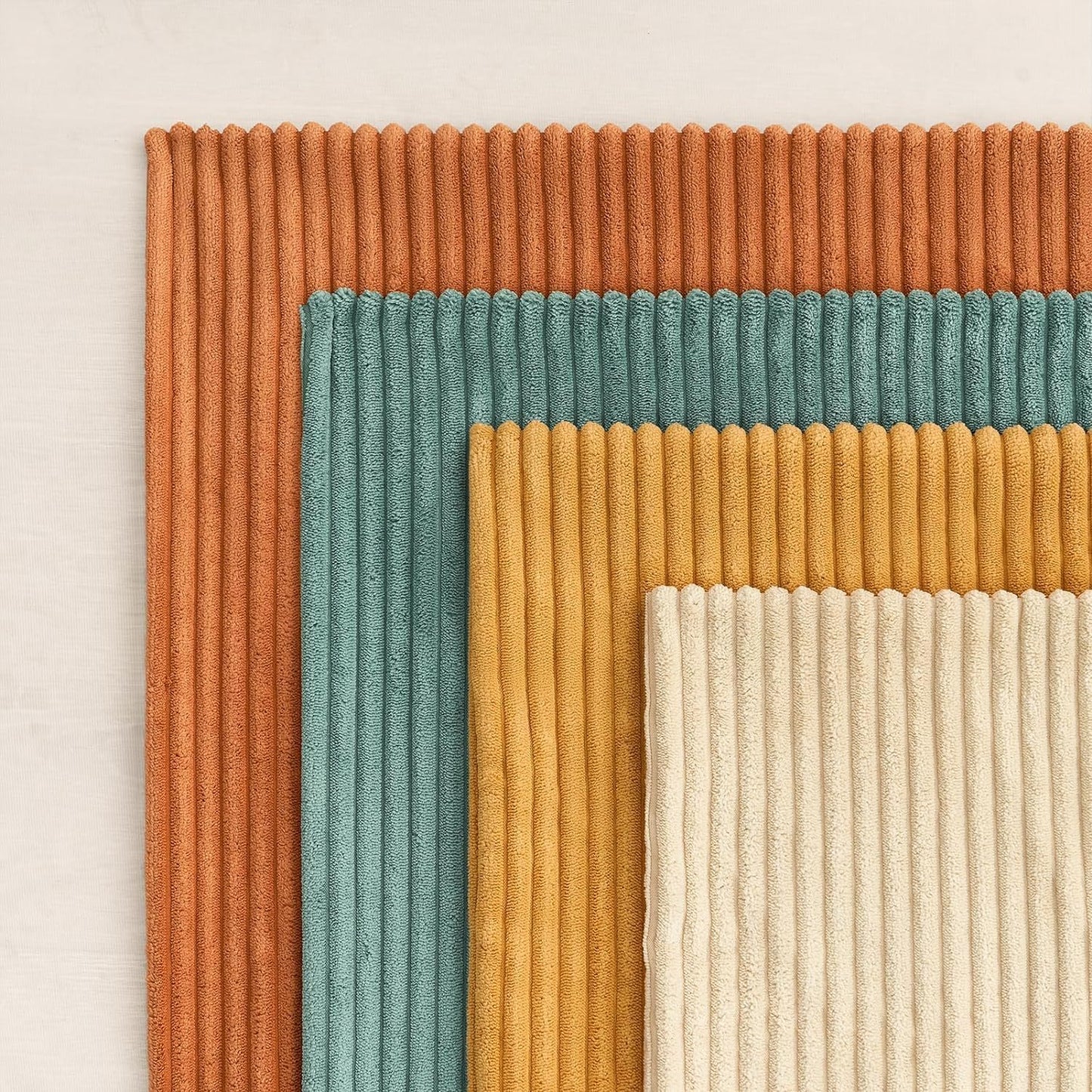 Topfinel Decorative Throw Pillow Covers Cushion Cases, Set of 4 Soft Velvet Modern Double-Sided Designs, Mix and Match for Boho Farmhouse Fall Home Decor (18x18 inch, Orange/Teal)