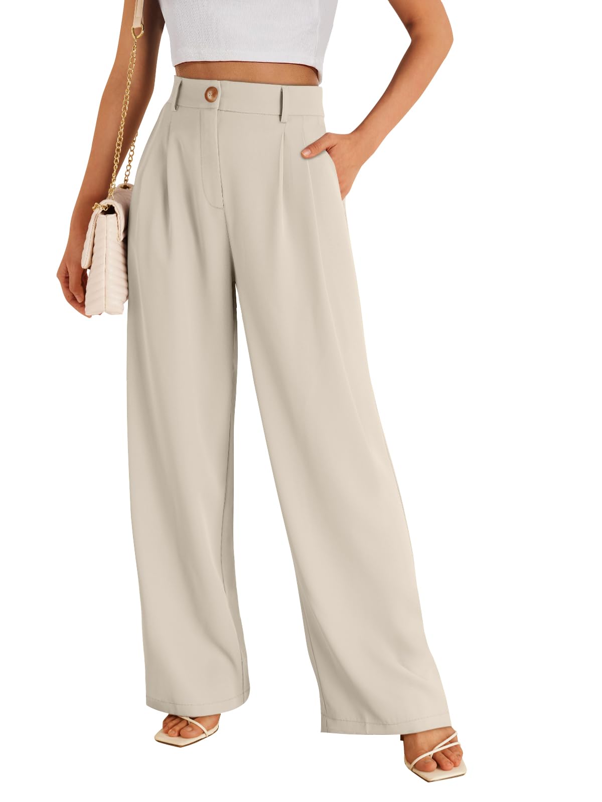 LILLUSORY Wide Leg Dress Pants Women's High Waisted Dressy Trousers