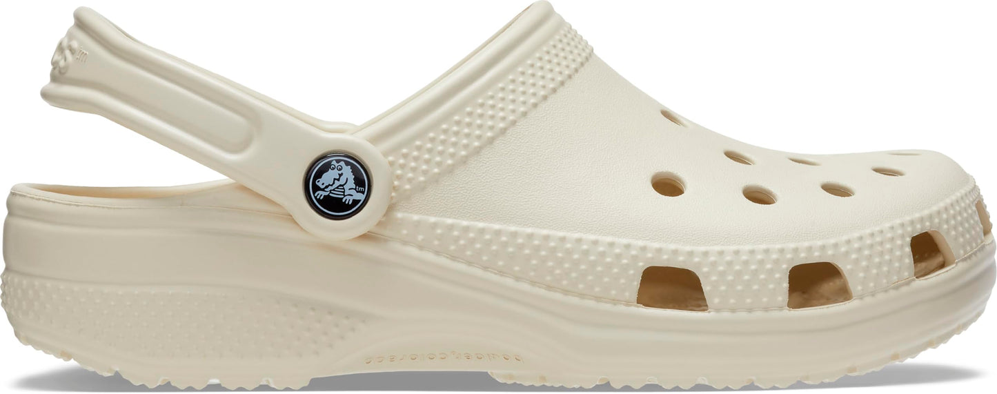 Crocs Unisex Classic Clogs, Bone, Numeric_7 US Men