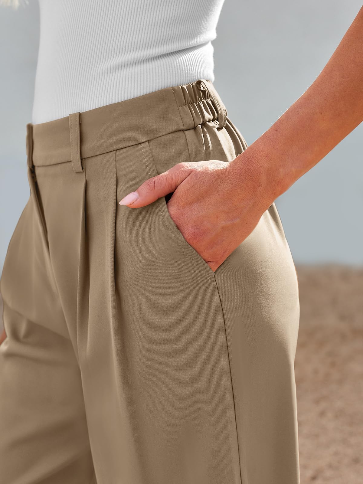 LILLUSORY Wide Leg Dress Pants Women's High Waisted Dressy Trousers